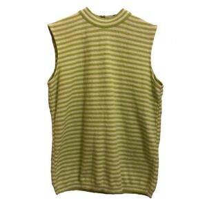 Vintage 70s Sleeveless Terry Cloth Mock Neck Tank